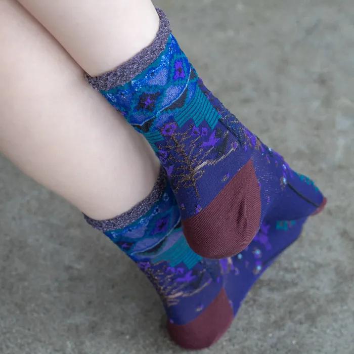 Usagi Palm Socks - Navy [CQ-CT-24-1-SD1M-075]