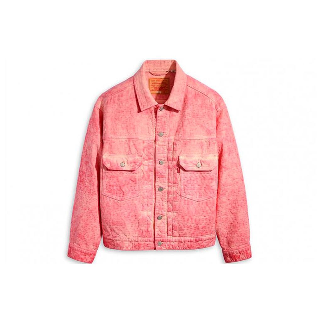 Levis X Stussy Dyed Jacquard Trucker Jacket Pink Unisex Outerwear A52160000