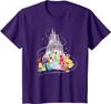Hot Fashion Casual Disney Princess Sparkle Squad Christmas Holiday Castle T-Shirt S-4XL Four Seasons