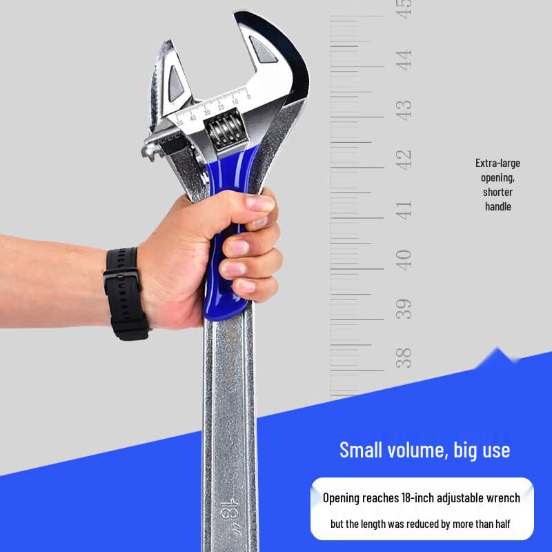 Black King Kong Dual-Purpose Adjustable Pipe Wrench