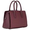 MICHAEL KORS Laila silver hardware coated canvas handbag medium women's oxblood