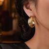1 Pair Twisted Hoop Earrings for Women, Minimalist Chunky Twisted Earrings, Large Vintage Jewelry for Daily Prom Party