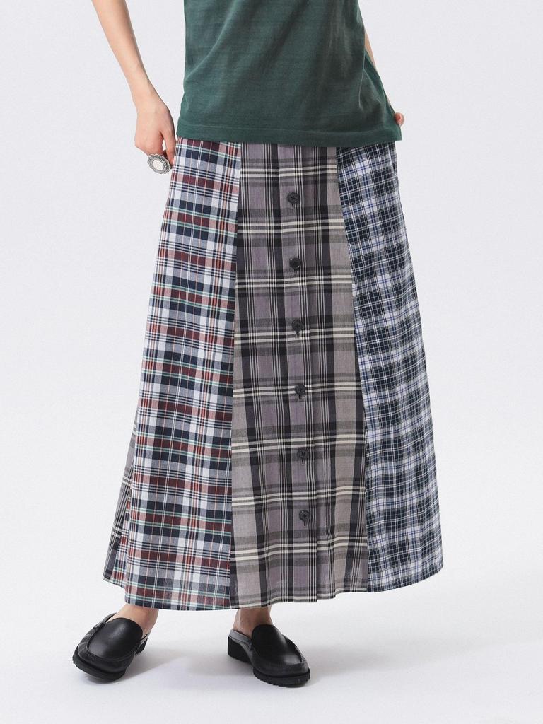 Rock Madras Check Crazy Skirt GRAU EINHEITSGRÖSSE 13270114803 [BEAMS BOY] Damen