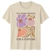 Created For A Purpose Floral Christian Faith Graphic TShirt