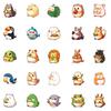 50 Super Cute Hand-Painted Cat Eats Fish Graffiti Stickers Children'S Cartoon Stickers