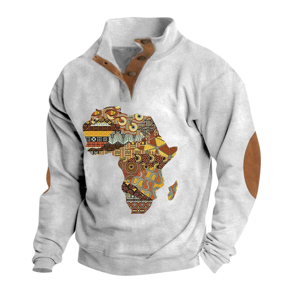 Das Herren-Sweatshirt mit Stehkragen im Frühling und Herbst ist ein Outdoor-Freizeitpullover