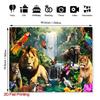 1Pcs Safari Jungle Lion Tiger Decoration Background Winter Backdrop Decorations For Photo Studio Photo Booth Christmas Party