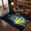 Leeds United Custom Crystal Velvet Rug, Personalized Name Text Print, Football Logo Soft Non‑Slip Floor Mat Home Decor Gift