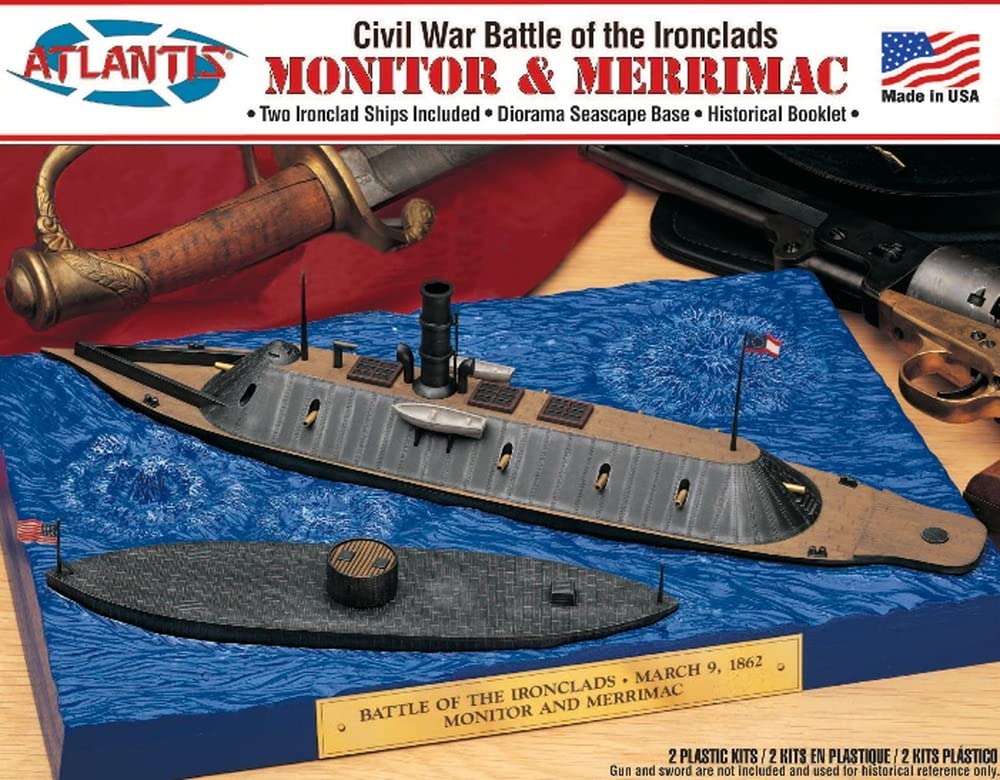 

Atlantis Model Civil War Monitor Merrimack Hampton Roads Naval Battle Set Plastic Model ATLAMCL77257 Molding Color 1/210 1/300