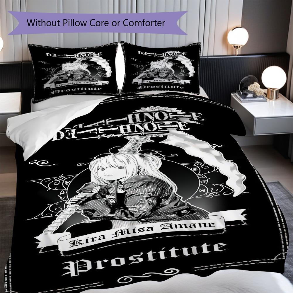 Death Note Chess Showdown Threepiece Set 1 Duvet Cover 2 Pillowcase Without Core Without Core Bedding Set Christmas Birthday Gift