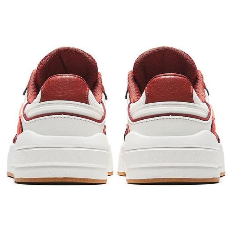 new Anta Street Play LITE Slip Resistant Shock Absorbers Low Top Skateboard Shoes Women's Red White
