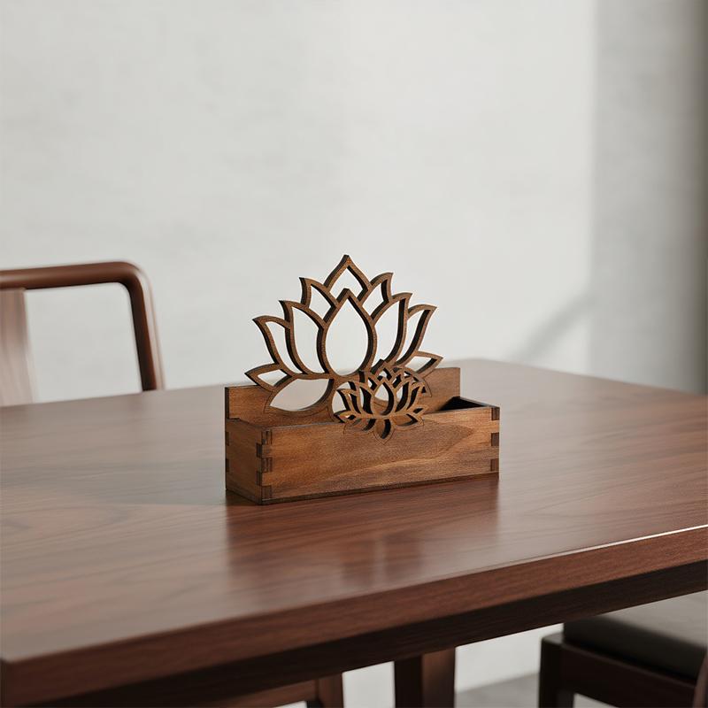 

1PC Business Card Holder Decorative Wood Offices Store Orderly Elegant Front Desks Natural Business Gift Clear Texture Ornament