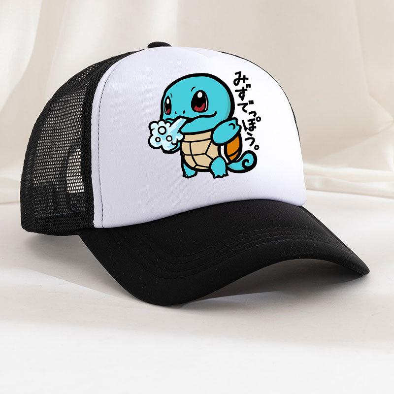 Summer Baseball Cap Cartoon Anime Figure Pokemoned Print Hat Boy Girl Breathable Kid Hat HipHop NetCap Kawaii Kids Toy Gift