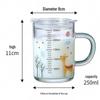 WEIMINGNUO Children's Cartoon Glass Milk & Water Cup with Straw - 250ml