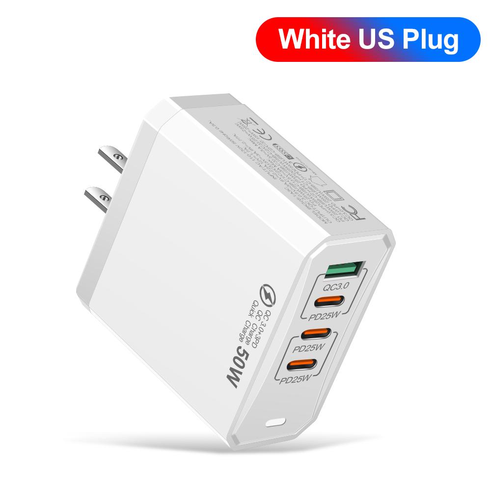 Total 100W USB Charger Phone Charger Fast Charging For Xiaomi Samsung  Travel Charger Adaptor For iPhone Quick Charger