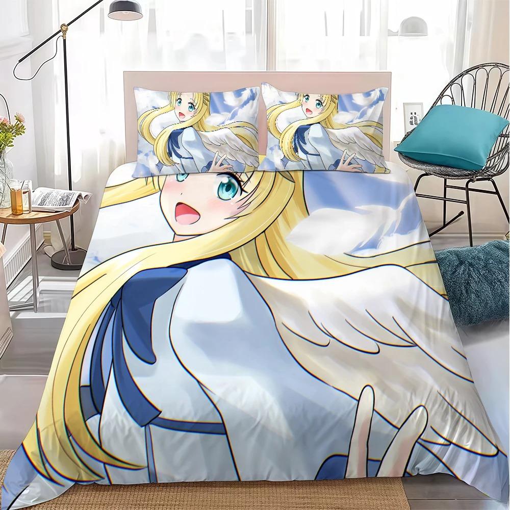 3D Cartoon F-Filo Angelic Figure Bedding Set Duvet Cover Pillowcases, for Kids Girls Bedroom Decor Twin Full Queen King Size