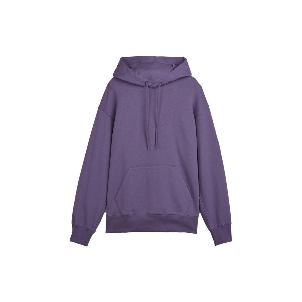 Y-3 Loose Fit Solid Color Hooded Long Sleeve Sweatshirt Unisex Sweatshirt Purple IP7697