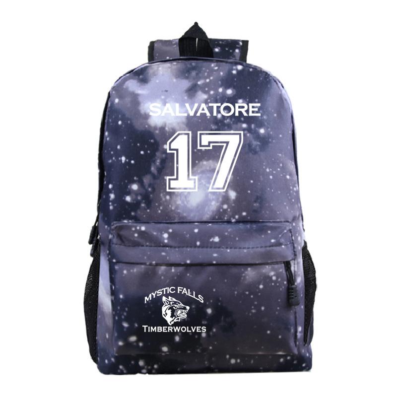 Vampire Diaries Peripheral Elementary and Secondary School Bags Grades 3-6 Casual Backpacks