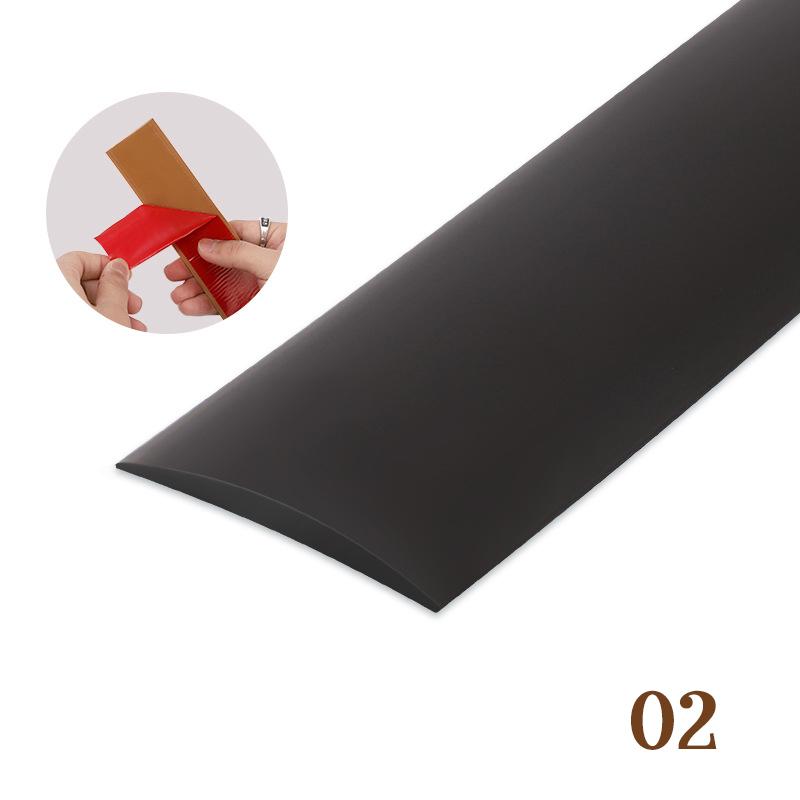2 Pcs PVC Self-adhesive Floor Edge Protection Floor Transition Strips Threshold Strips Decorative Strips Carpet Floor Seam