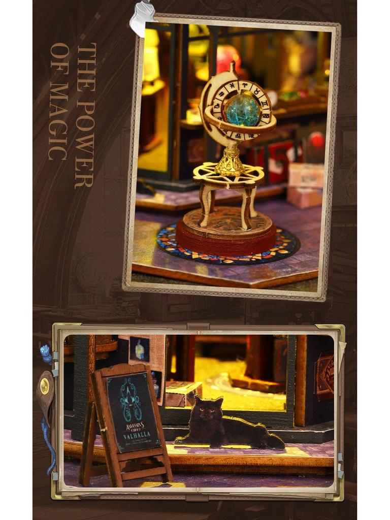 Jiate DIY Holo Magic City ES012: Hand-Assembled Villa Castle Model Toy Ornament Gift