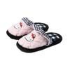 Cute Kitty Bow Slippers: Women's Non-Slip Comfortable Cotton Indoor Shoes for Autumn and Winter