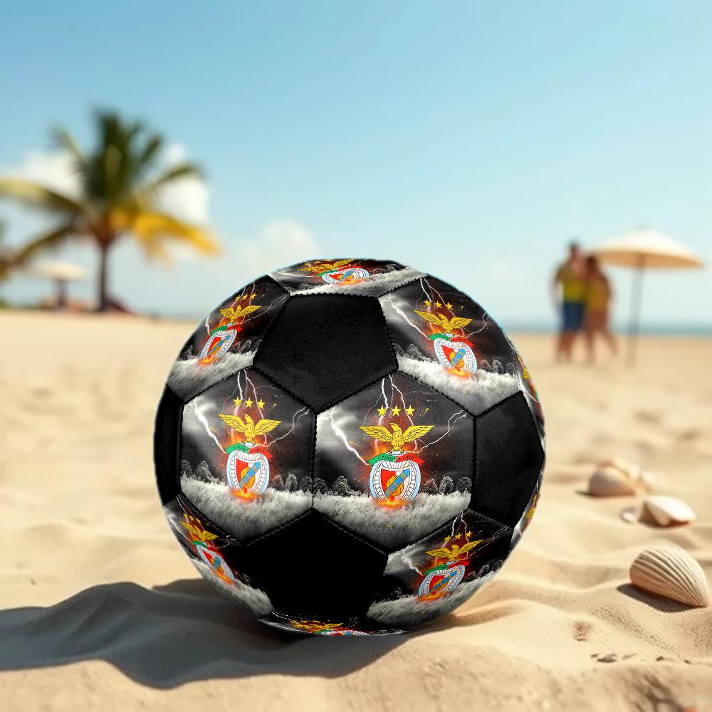 SL Benfica Soccer Ball Colorful All Ages Machine Stitched PVC Competition Ready Durable High-Bounce.SIZE5