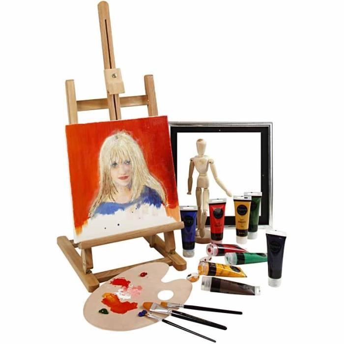 Elm Wood Table Easel - with Adjustable Stand - Easy To Fold - Maximum Canvas Height: 56cm - Weight: 1.3 Kg. Ref 22156