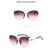 Women's Sunglasses, Fashionable Cat's Eye Half-frame Sunglasses