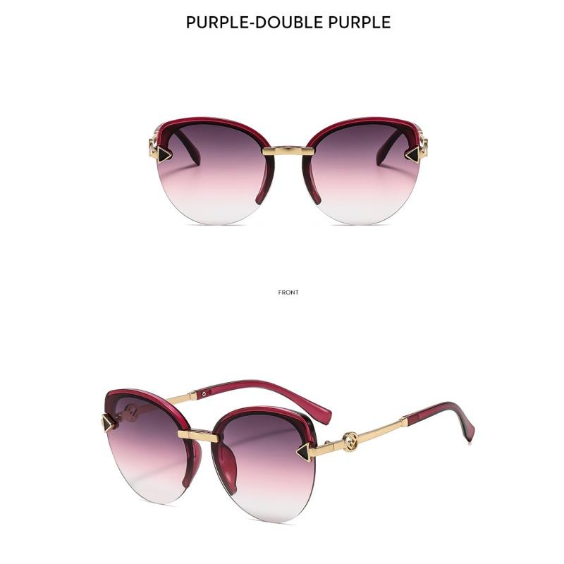 Women's Sunglasses, Fashionable Cat's Eye Half-frame Sunglasses