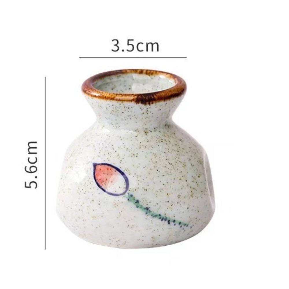1 Count 2.2inch Toothpick Storage Jar Fish Flower Pattern Ceramic Toothpick Holder Hibiscus Blue Flower Toothpick Organizer