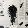 Artificial Eucalyptus Leaves Fake Hanging Eucalyptus Halloween Hanging Eucalyptus Branches Spooky Black for Indoor for Halloween
