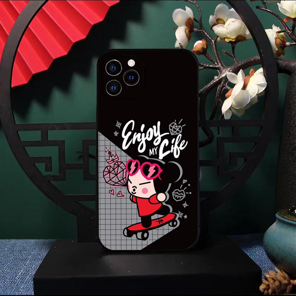 Pucca-A G-Garu Cartoon Phone Case For IPhone 17 Pro Max 16 15 14 Pro Max 13 11 X Xs Xr 8 7Plus Silicone Cover