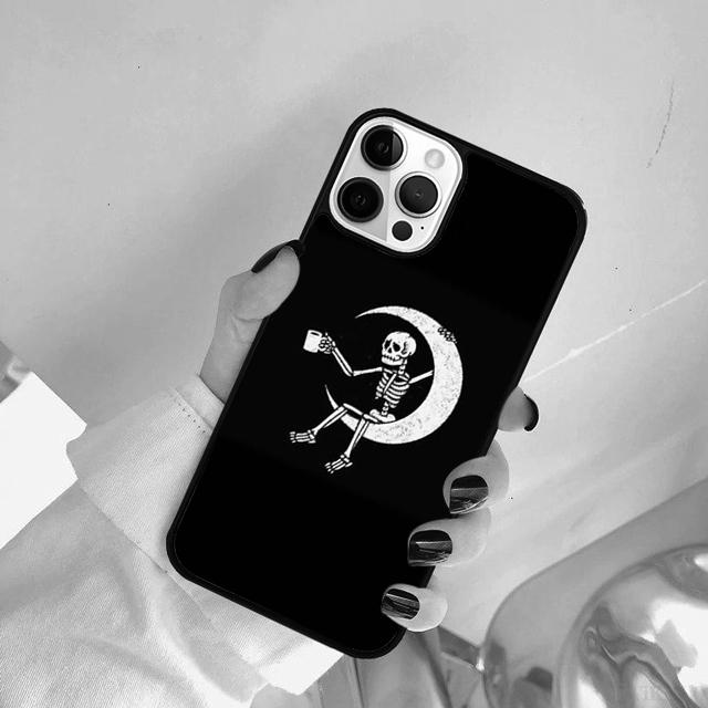 Aesthetics Skeleton Phone Case Cover For iPhone 17 Air 15 Pro MAX 16 Plus 14 12 11 13 Coque