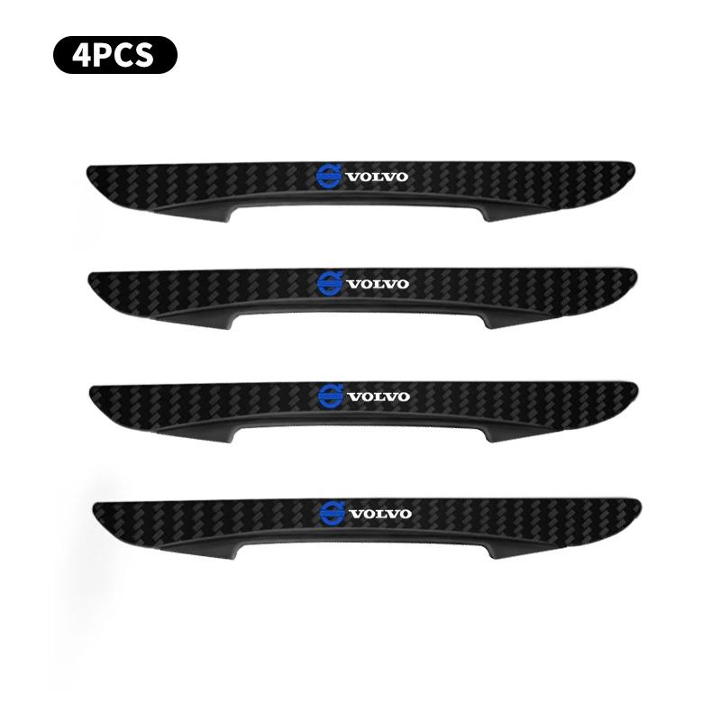 

4pcs Carbon Fiber Look Anti-Collision Protector Car Door Edg Scratch-resistant Stickers for Volvo V40 V60 V90 XC40 XC60 XC90 S60