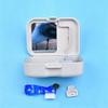 Portable Food Grade Denture Storage Box with Mirror & Cleaning Brush Denture Holder for Elderly Daily Oral Care Travel