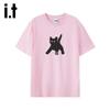izzue it Women's Pixel Cat Embroidered Cotton T-Shirt