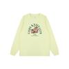 Retro Korean Style Cat Print Cuffed Long Sleeve Top