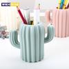 Creative Student Pen Holder Stationery Desktop Cactus Desk Multifunction Storage Box PE Pen Container Brush Pot Office Supplies