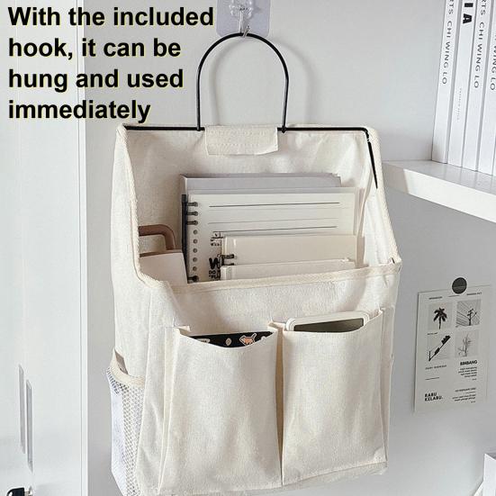 Yousheng Hängeaufbewahrungstasche Große Kapazität Mehrere Fächer Kleiderschrank Schreibtisch Stofftasche Zeitschriftenbuch Organizer