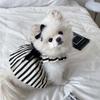 Summer Striped Bow Dress Lightweight Coat for Small Dogs Cat Bichon Pomeranian Yorkie Puppy Clothes Pet Fashion