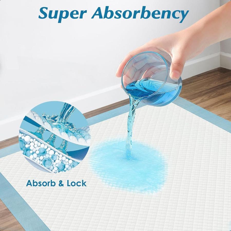 50 Count 36 x 36 er Absorbency  Underpads Leakproof Quick Drying Pads for Baby Puppy Adults Bed Pads Incontinence Dog Pee