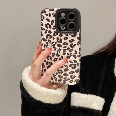 Trendy Leopard Print Phone Case For Iphone 14 Plus 8 7 11 Back Cover For Iphone 13 Pro Max 12 Mini Xr Xs X Se2 Shockproof Shield