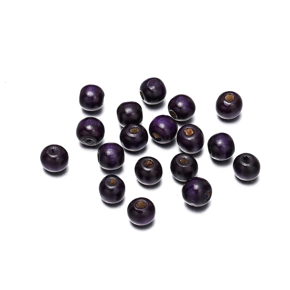 20-100Pcs 5.5-12mm Colorful Wooden Beads Spacer Loose Bead for DIY Bracelet Necklace Jewelry Making Supplies Accessories