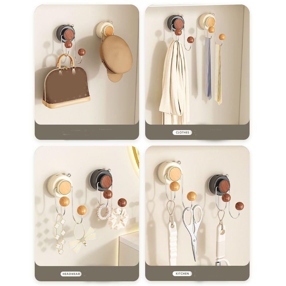 Platzsparender Duschhaken Wiederverwendbarer Badezimmer-Wandhaken Praktischer Saugnapf Doppelhaken Badezimmer