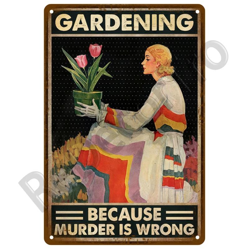 Outdoor Indoor Home Wall Decorative Plaque Plates Farm Birds Retro Tin Sign Gardening Metal Sign Vintage Metal Sign For Garden