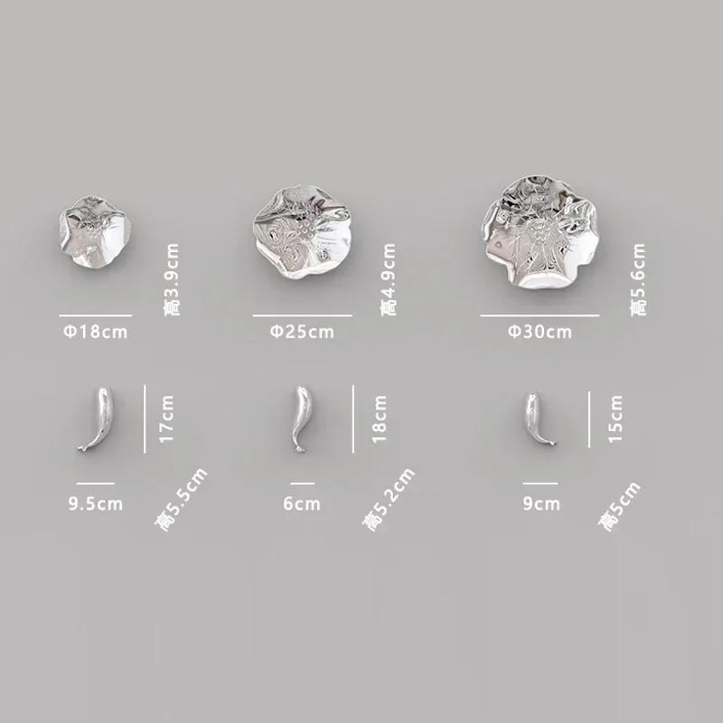 Imitacja metalu plastikowy liść lotosu karp salon sofa tło wisiorek dekoracja ścienna dekoracja ścienna sypialni naklejka ścienna