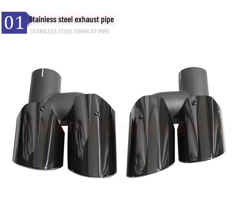Porsche Macan 2014-2018 Tailpipe Upgrade: GTS Titanium Black Stainless Steel Exhaust Muffler