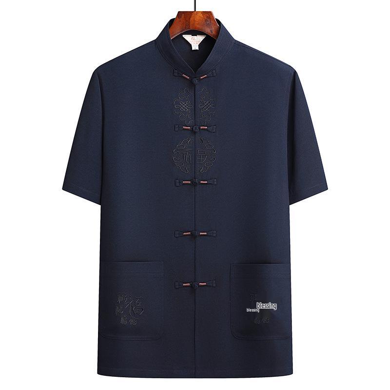 Men's Chinese Style Summer Short-Sleeve Tang Suit