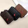Retro Slim Men's Card Holder Pu Leather Men's Wallet Zipper RFID Retro Wallet Suitable For Both Men and Women