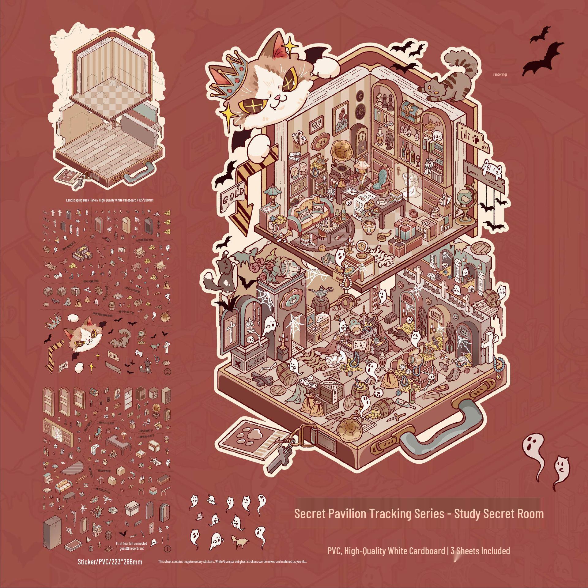 Mr. Paper Mini Diorama Stickers: 3D Storage Scene Fun Journal Quiet Book